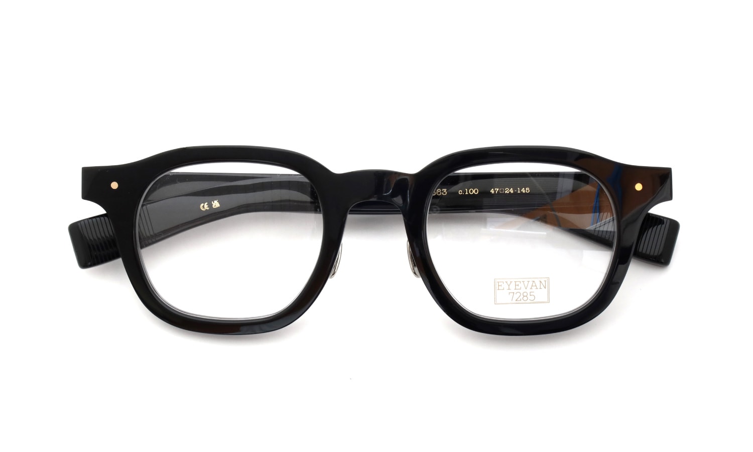 EYEVAN7285 アイヴァン7285 メガネ 363(47)通販 C.100 BLACK 47□24