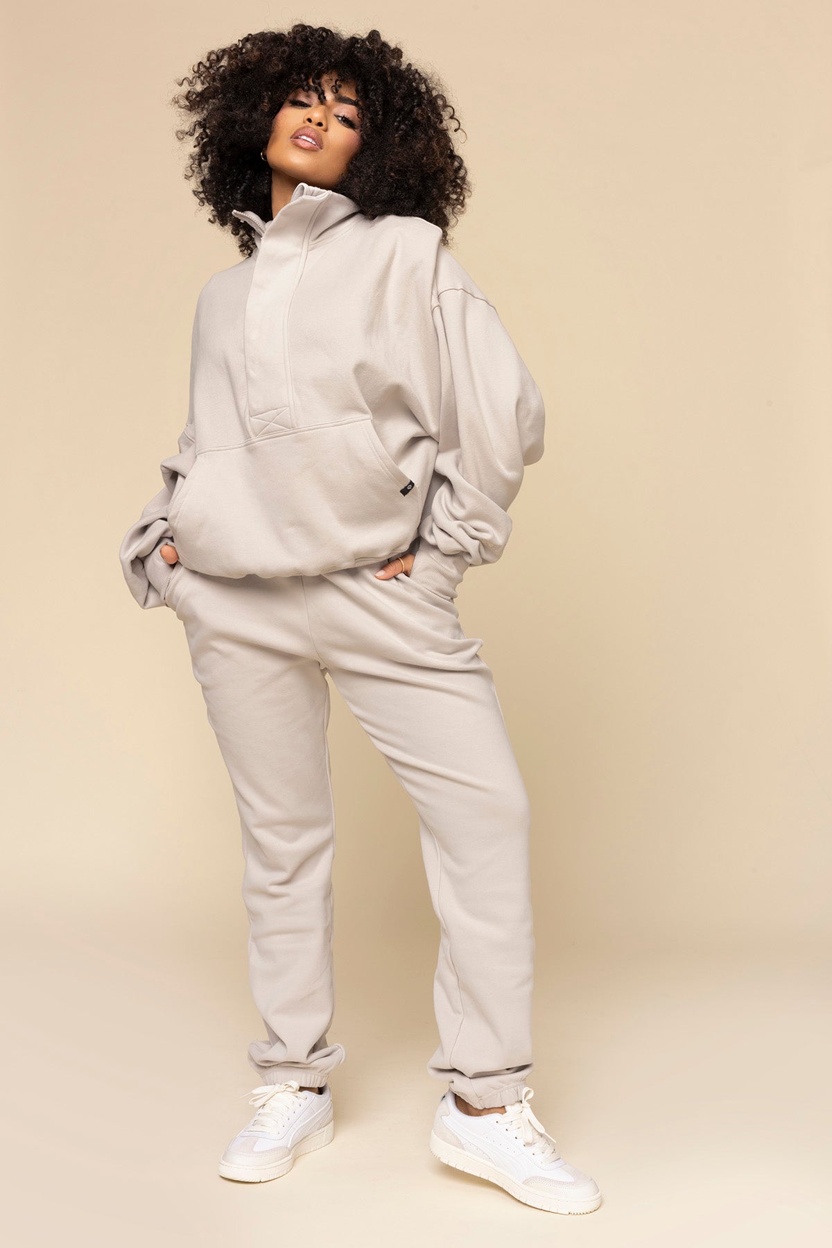 Ooey Gooey Half Zip Sweater - Silver Birch – POPFLEX®