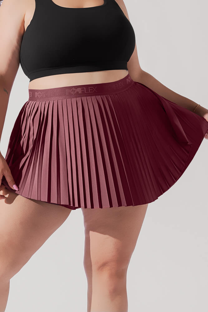 Ace 'em Pleated Skort - Desert Rose – POPFLEX®