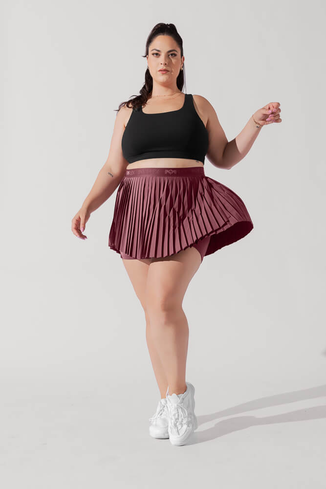 Ace 'em Pleated Skort - Desert Rose – POPFLEX®