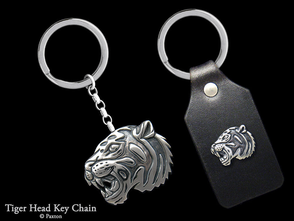 Tiger Head Key Chain / Key Ring Sterling Silver – Paxton Jewelry