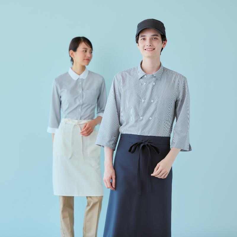 七分袖シャツ シャツ 兼用 7分袖 グレー L SS003-92 住商モンブラン