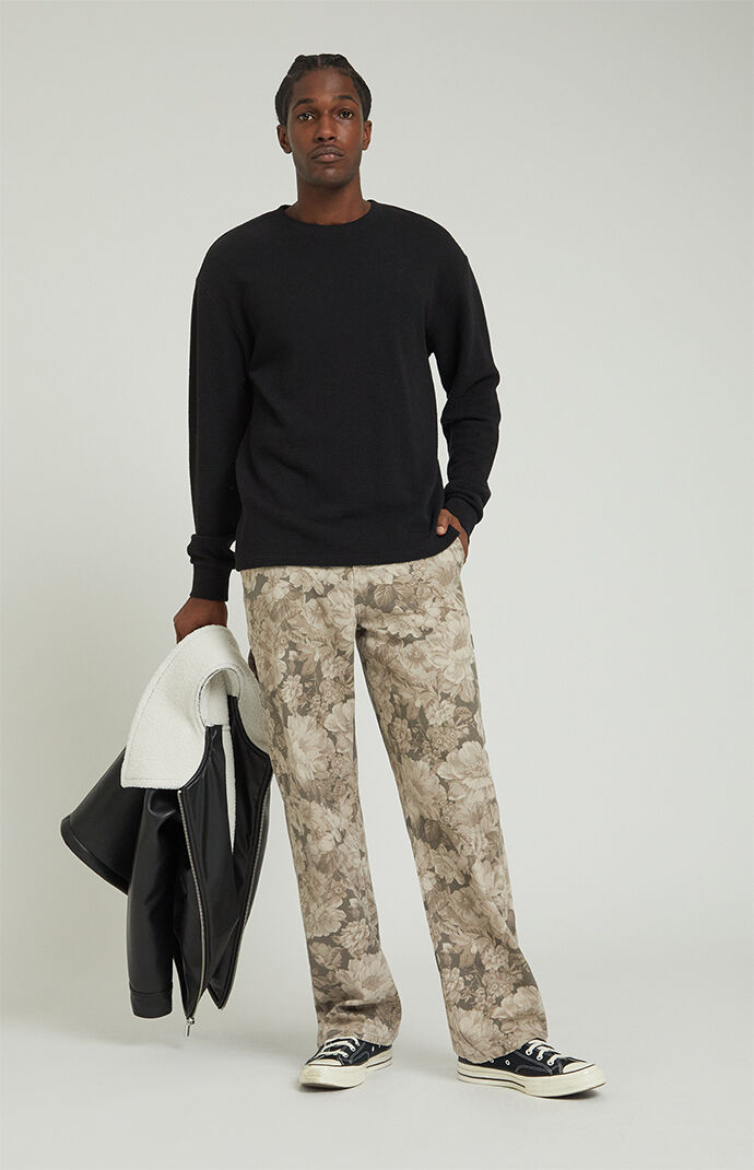 Pacsun Dylan Baggy Jeans Carpenter Brown Floral | Pacsun