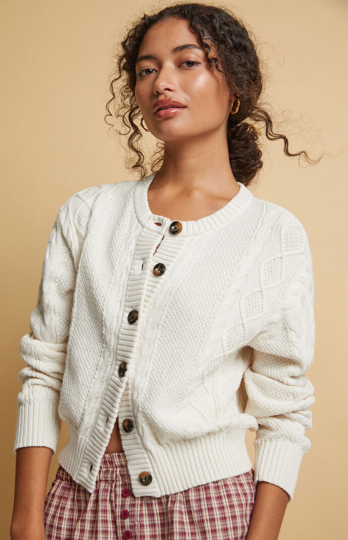 Beverly and Beck Heidi Cable Knit Cardigan | Pacsun