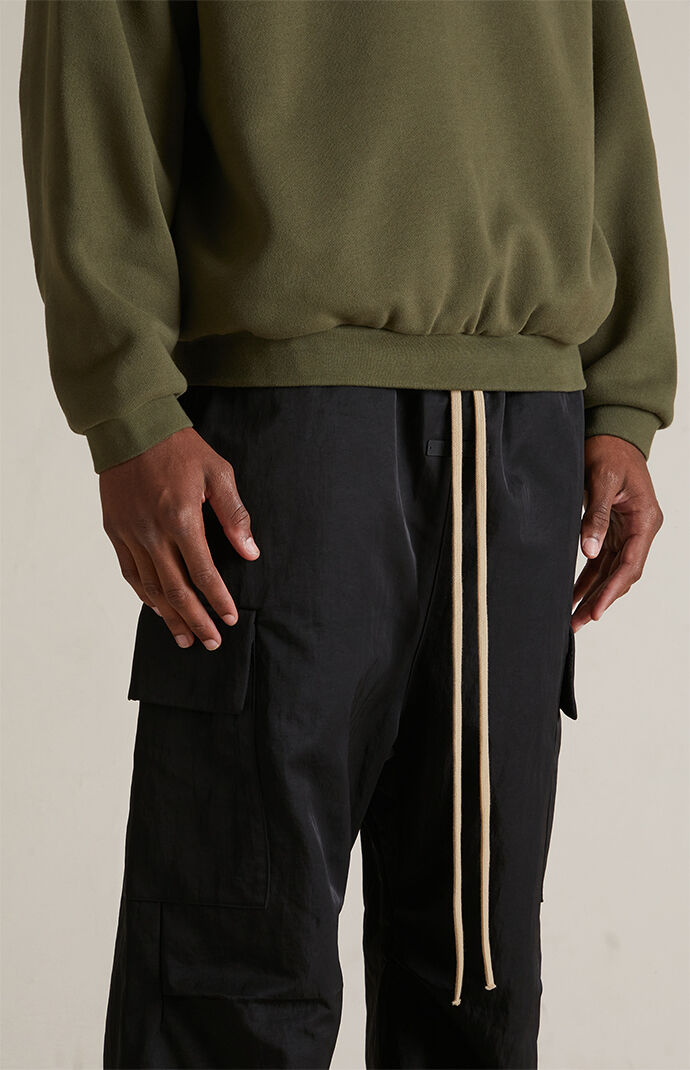 Fear of God ESSENTIALS Black Textured Nylon Field Pants | Pacsun