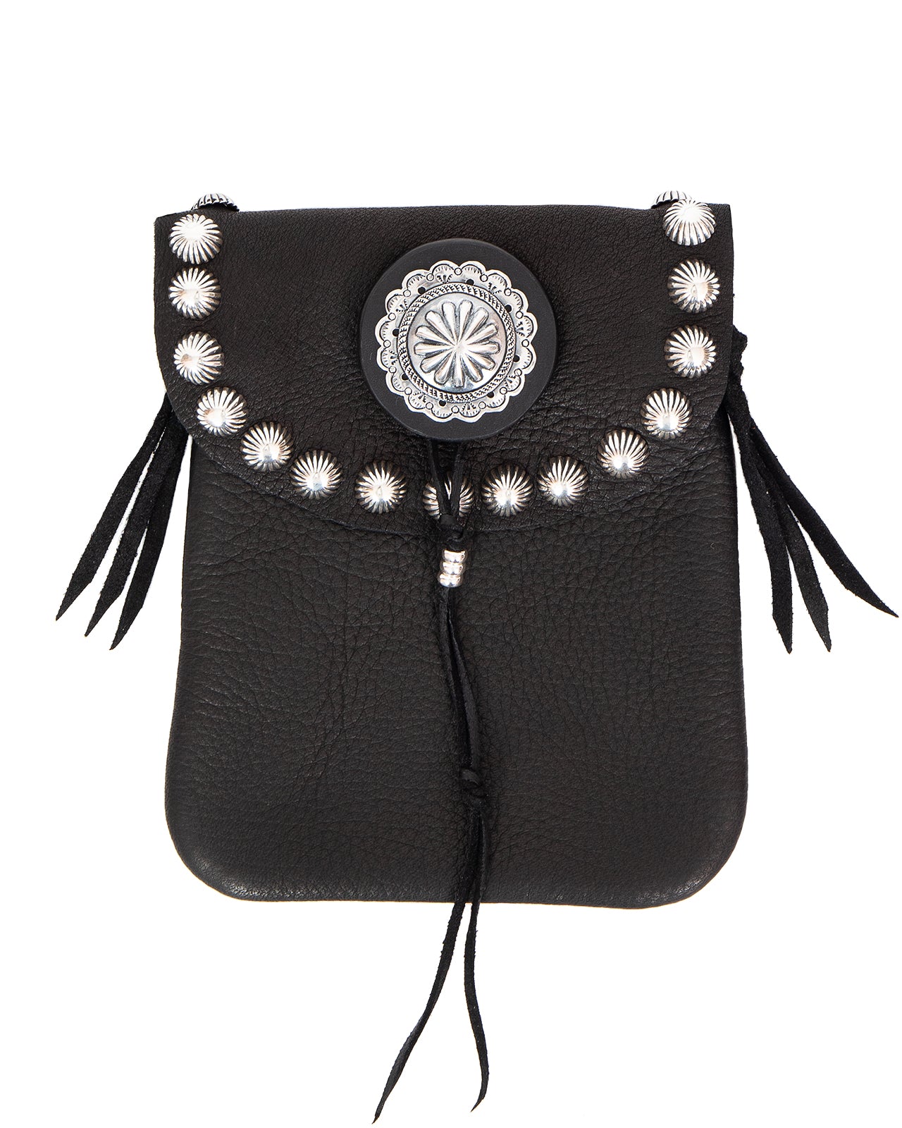 Larry Smith Deerskin Medicine Shoulder Pouch No 2 - Panchoandlefty