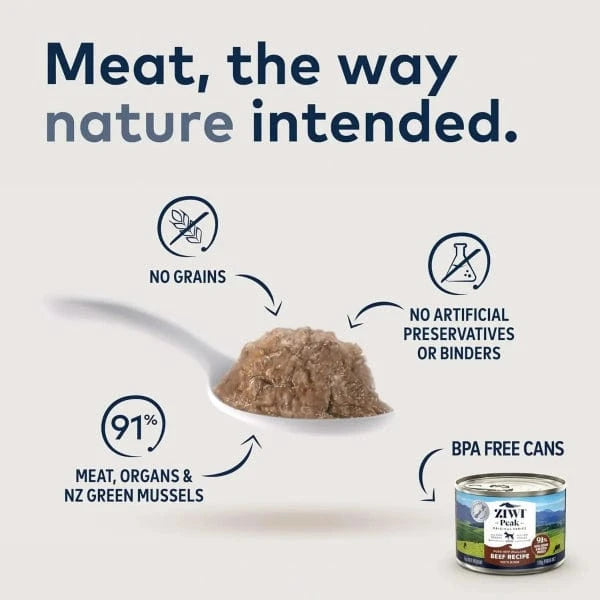 ZIWI Peak Original Series Beef Recipe Canned Dog Food, 6oz