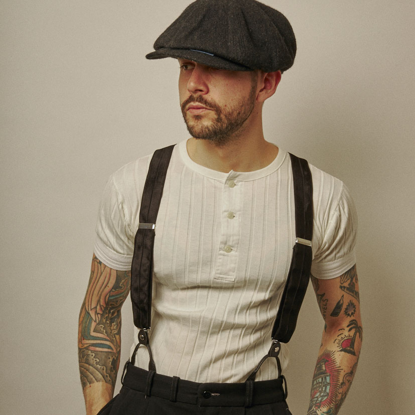 RAGTIME BRACE SUSPENDERS (VINTAGE BLACK) / BELAFONTE BF-20-028