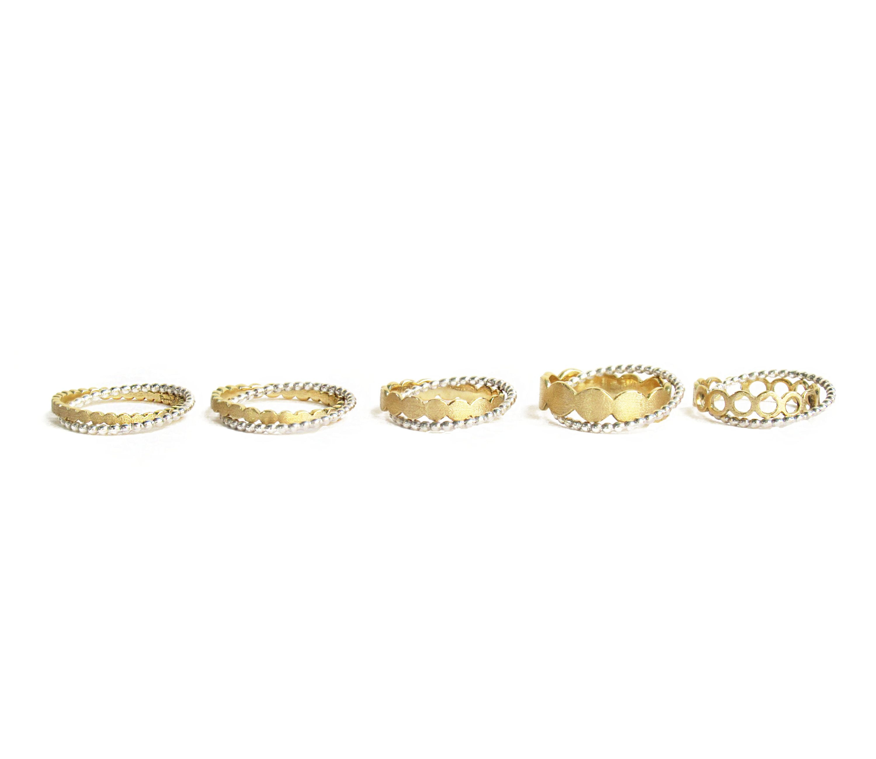 crossing marumaru ring 2 / K18,Silver – Perché?
