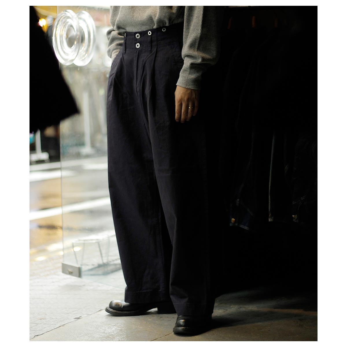 20%OFF セール グランク GURANK ヘリンボーン ワークパンツ HB work
