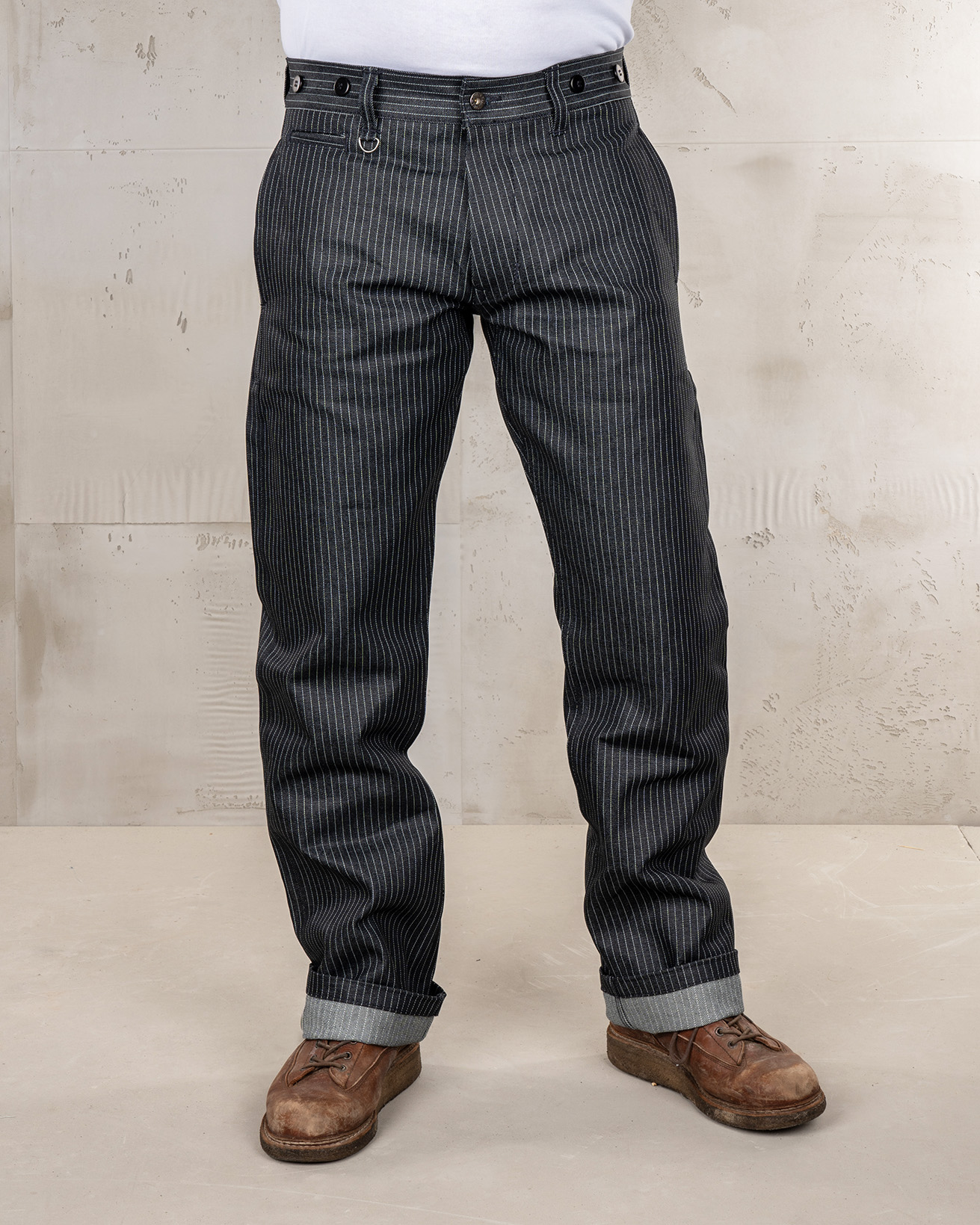 1942 Hunting Pant – Rugged Wabash Denim with Cinch and D-Ring W32-L36