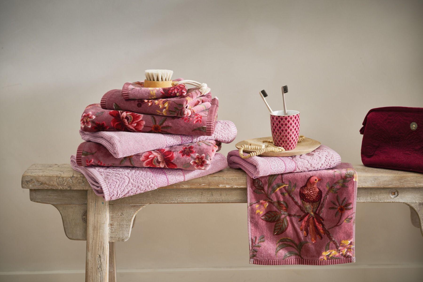Pip Studio Bath Towel Soft Zellige Lilac 55x100cm | Pip Studio