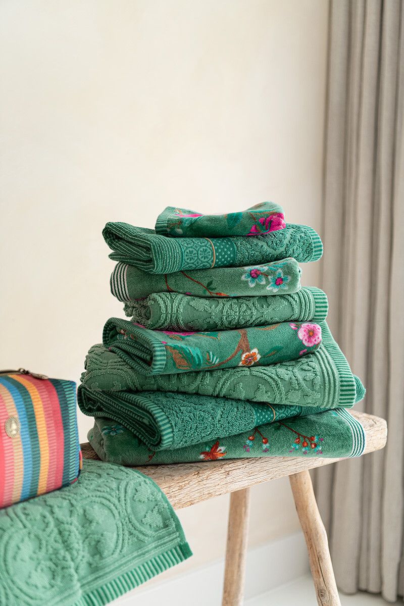 Pip Studio XL Bath Towel Les Fleurs Green 70x140 cm | Pip Studio