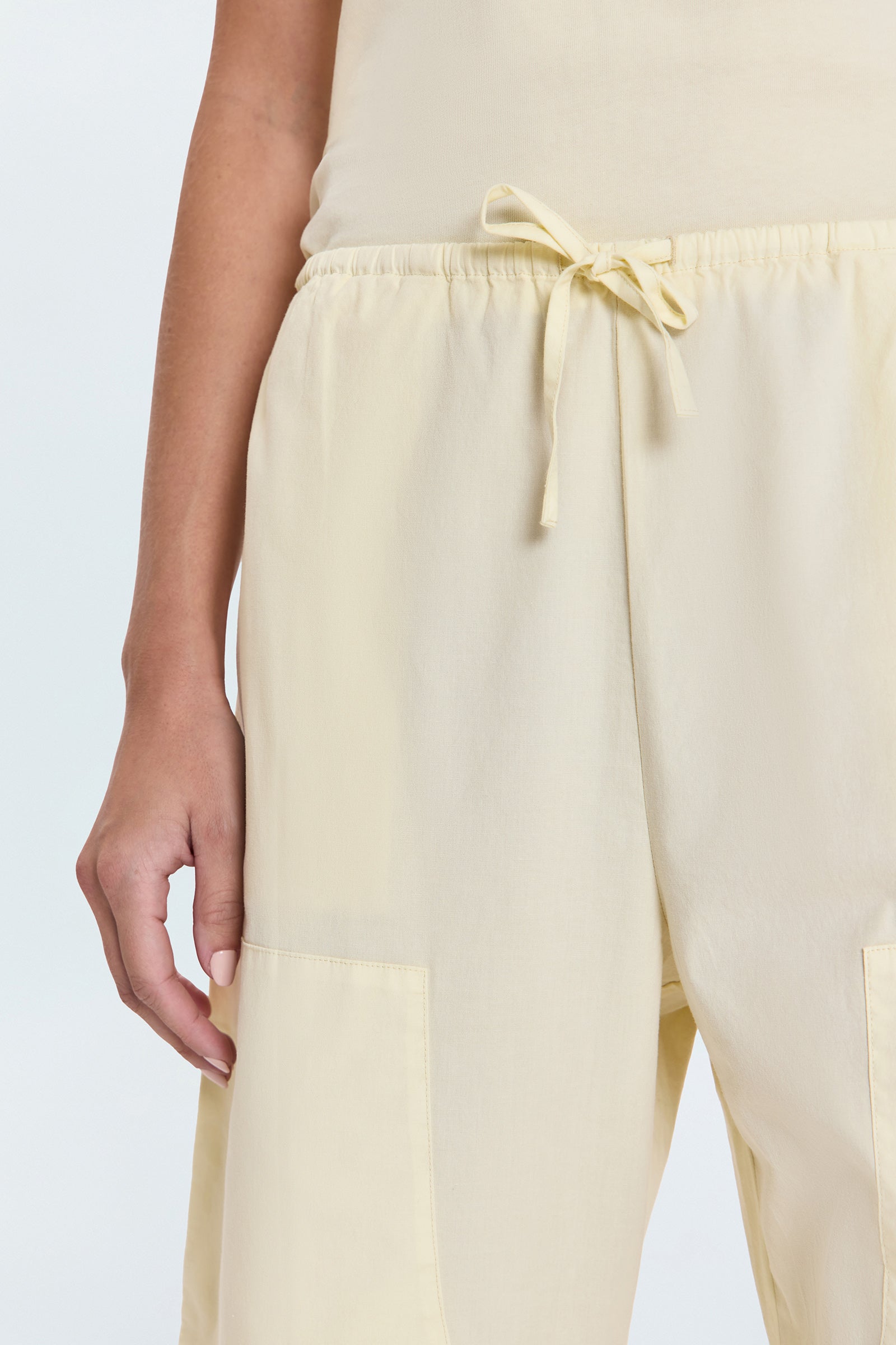 Theo Drawstring Poplin Pant - Lemonade – Pistola Denim