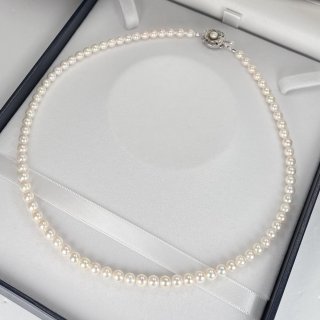 ベビーパールネックレス アコヤ本真珠 セミラウンド 3.5-4mm ベビー