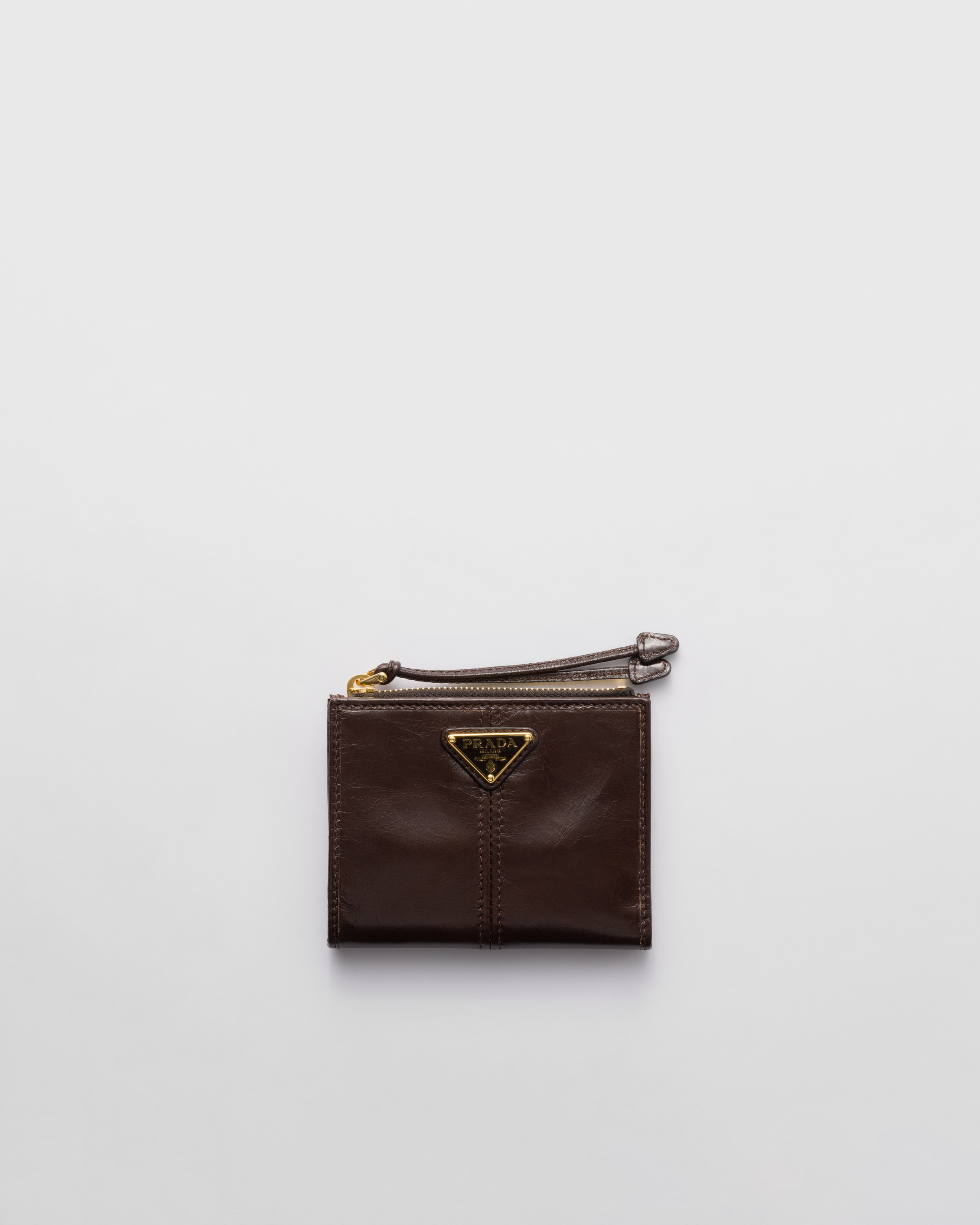 ダークブラウン ソフトルックスレザー 財布 | PRADA