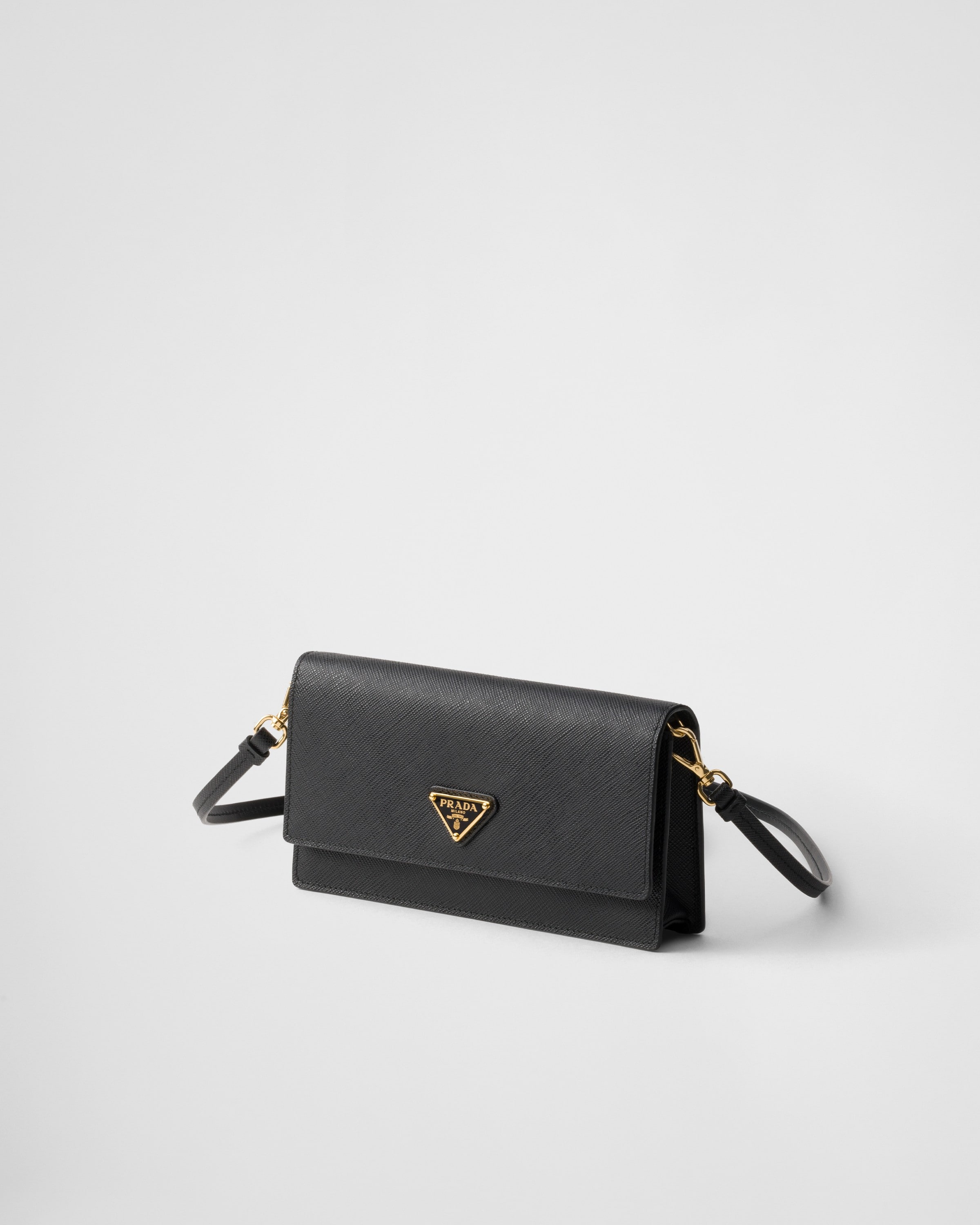 ブラック サフィアーノレザー ミニバッグ | PRADA