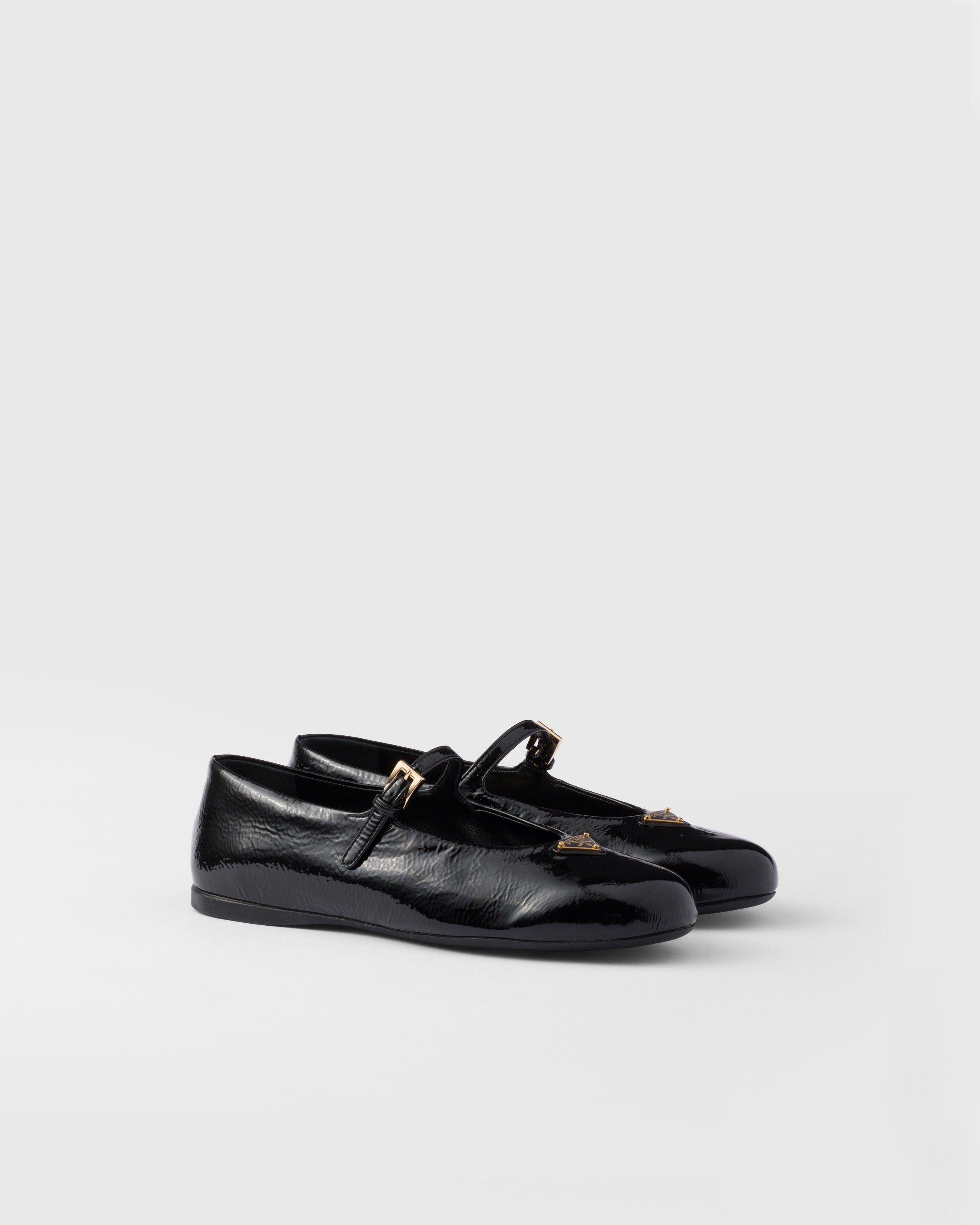 ブラック ナプラックパテントレザー バレリーナ | PRADA
