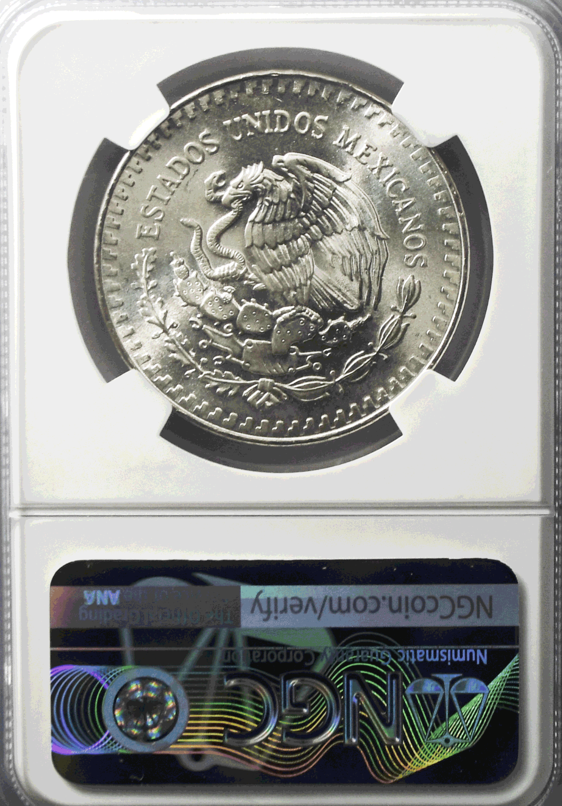 1985 Mexico 1 oz Silver Onza Libertad .999 Fine Silver Plata NGC