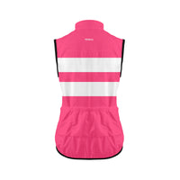 Hi-Viz Pink Stripe Women's Wind Vest