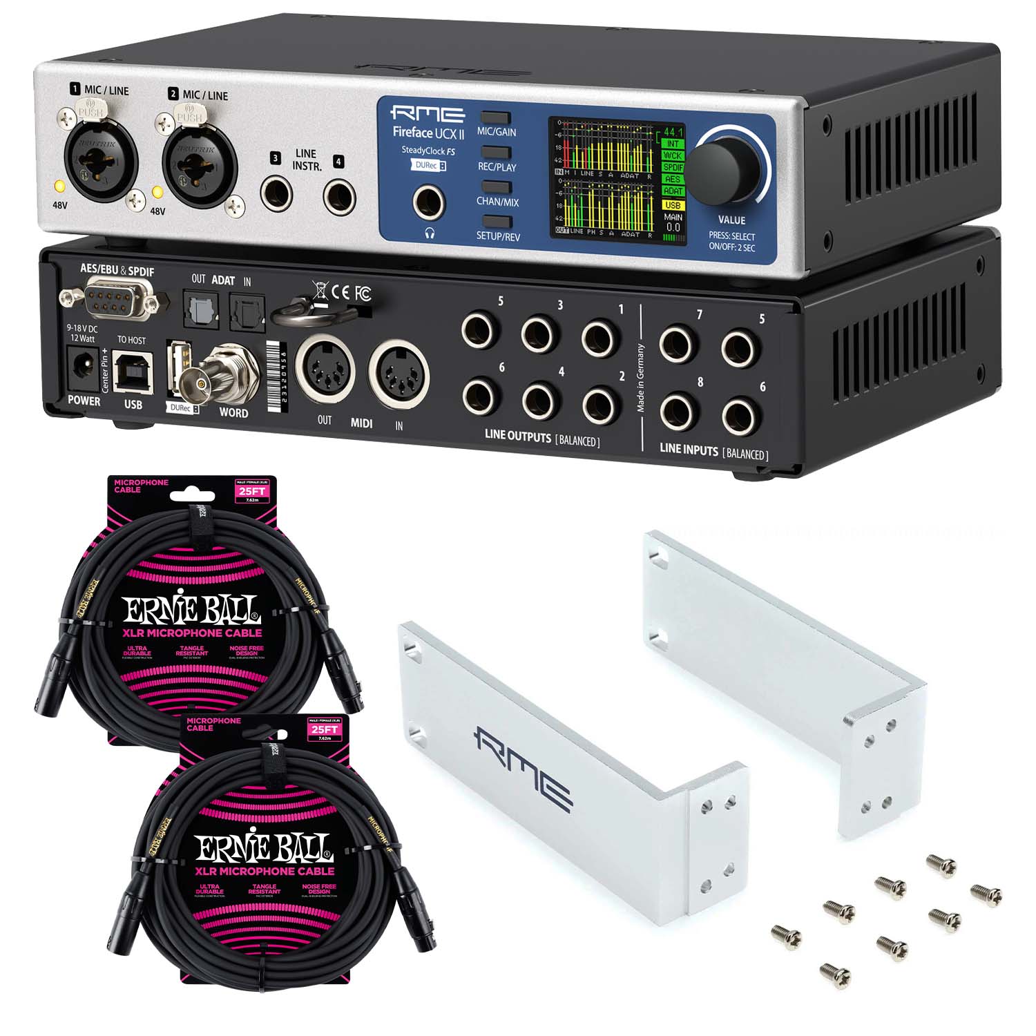 RME Fireface UCX II 40-channel USB Interface, RME Rackmount kit