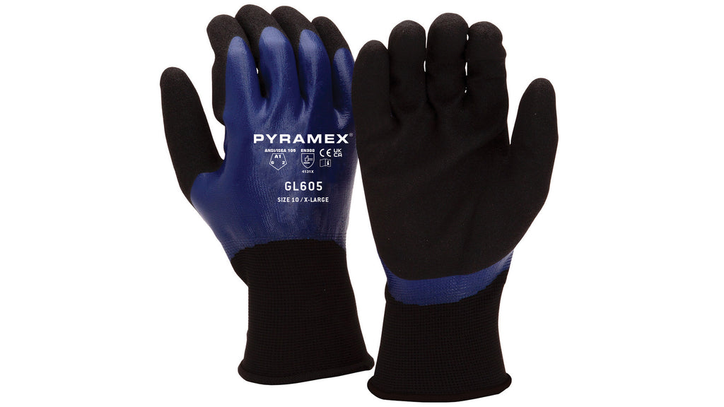 GL605 - Sandy & Smooth Nitrile Double Dipped - Pyramex®