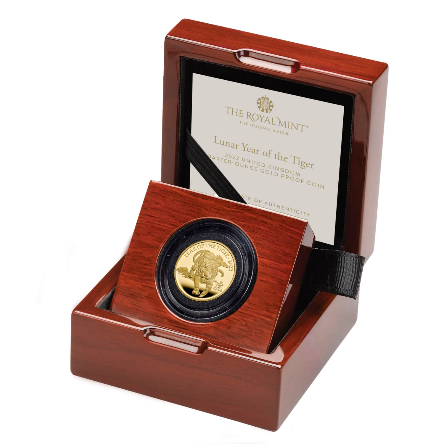 Year of the Tiger 2022 Quarter-Ounce Gold Proof Coin The Royal Mint