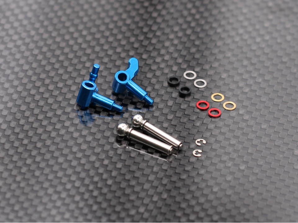 Radtec - Mini-Z MR-04 Alum Steering Knuckle Set, Red, 1 Camber (PC
