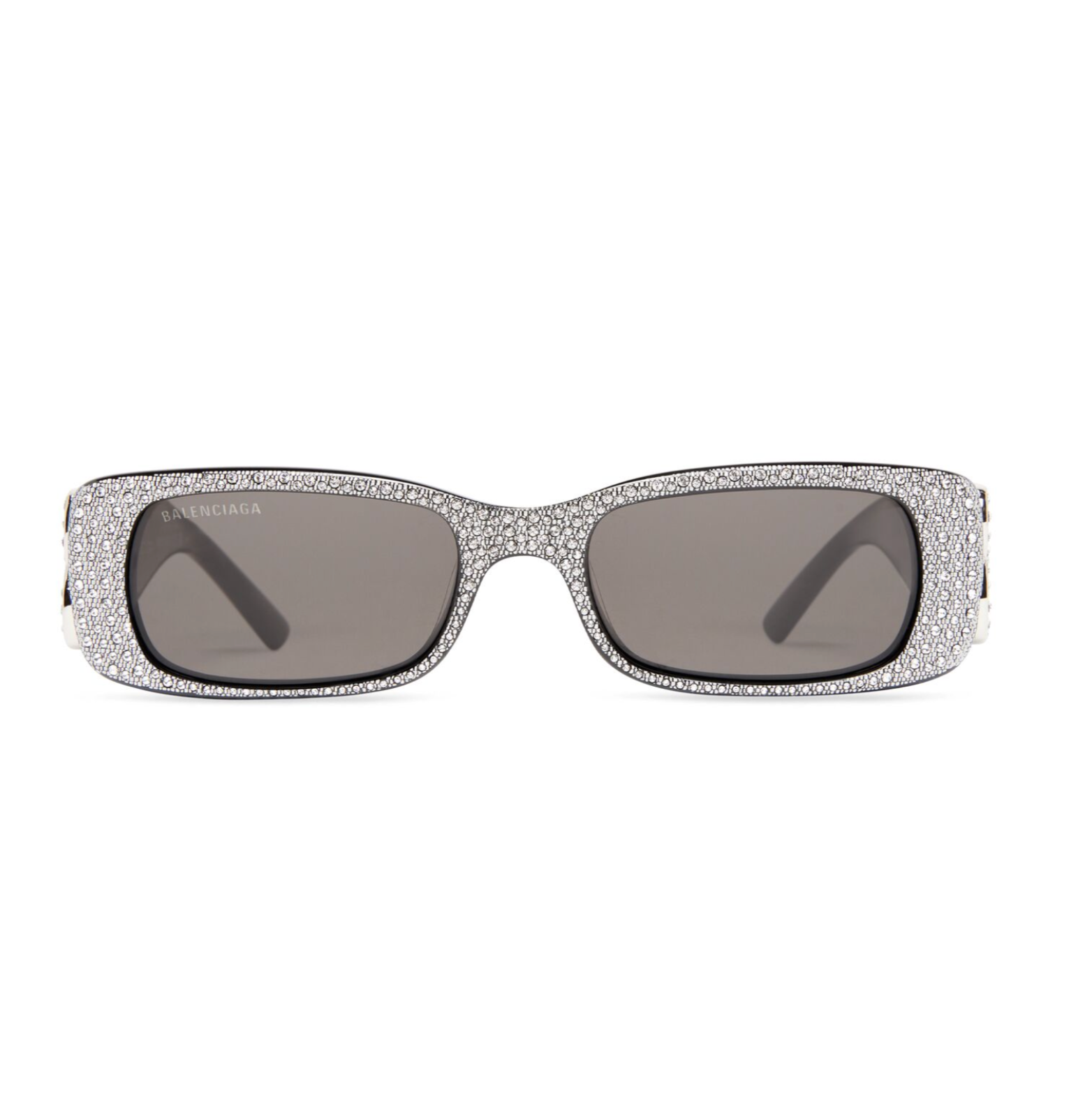 Balenciaga Dynasty Rectangular Sunglasses in Rhinestones | RADPRESENT