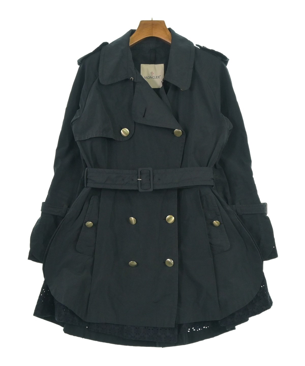 MONCLER（モンクレール）トレンチコート 紺 サイズ:0(XS位) レディース