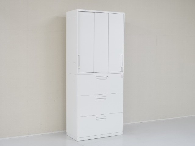 中古｜コクヨ｜エディア｜4段ラテラル書庫（H6cmベース付
