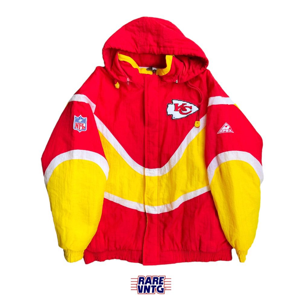 90's Kansas City Chiefs Apex One NFL Heavyweight Jacket Size XL