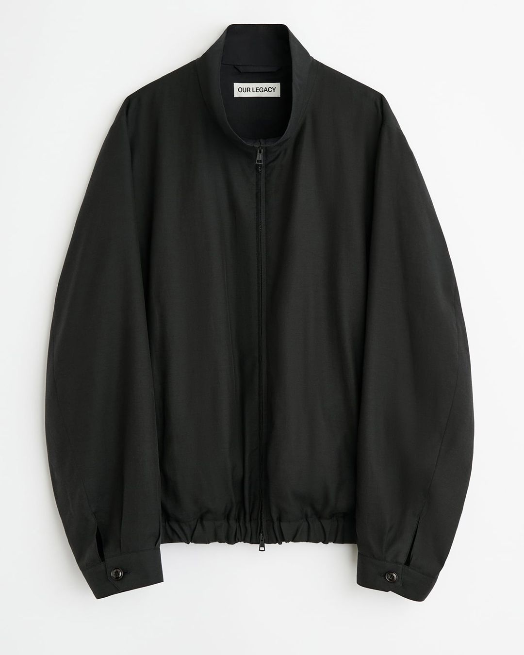 OUR LEGACY - CASINO JACKET Still Black Calm Cupro Cotton | River