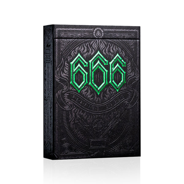 666 Playing Cards - Emerald Hellfire – Riffle Shuffle Playing Card Co