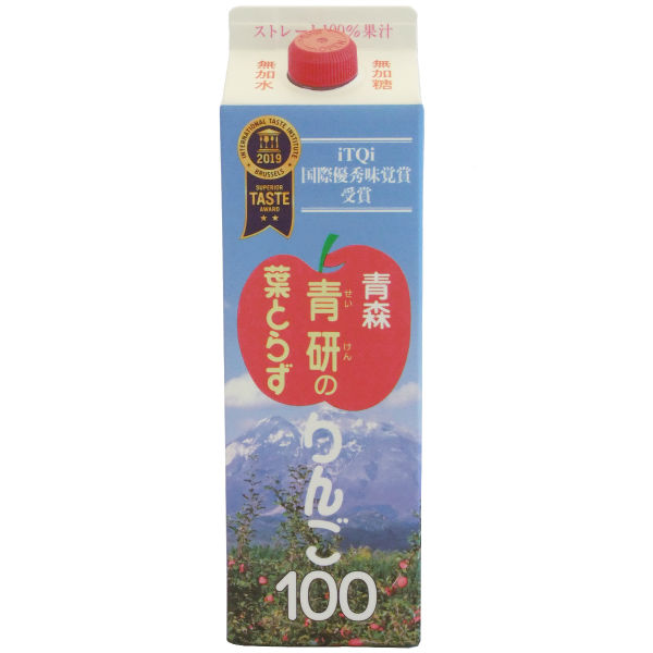 葉とらずりんご（1,000g）3本入〜20本入 - りんごの青研