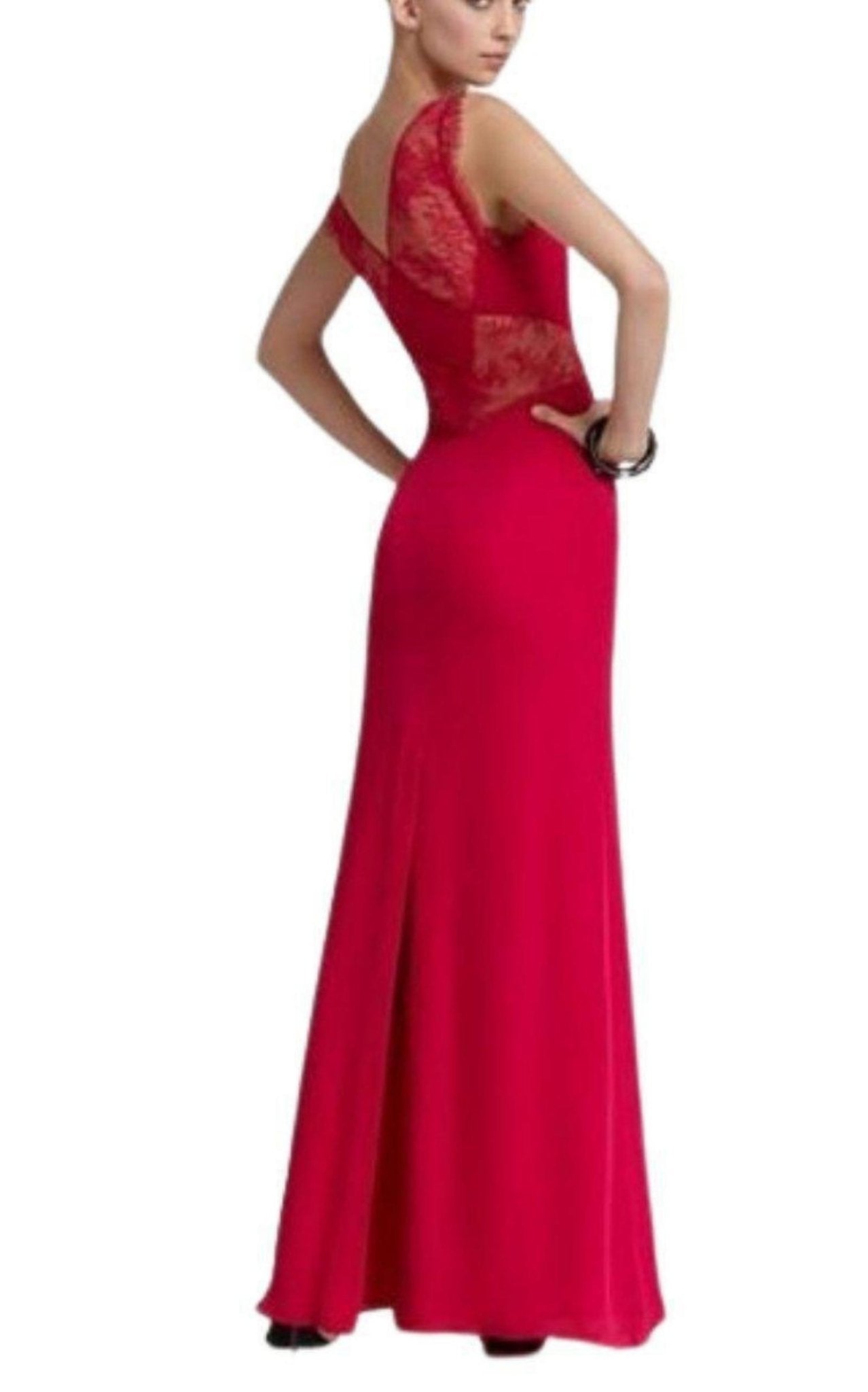 BCBGMAXAZRIA Karey Maxi Lace Detail Turkish Pink Dress - Runway