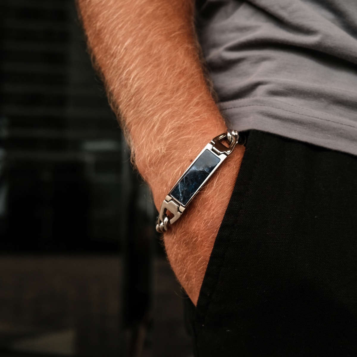 Modulus Bracelet (Sodalite/Silver) | Holzkern