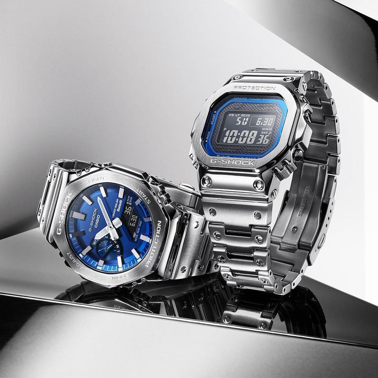 G-Shock GMB2100 Full Metal Ana-Digi Blue SS | Watches.com