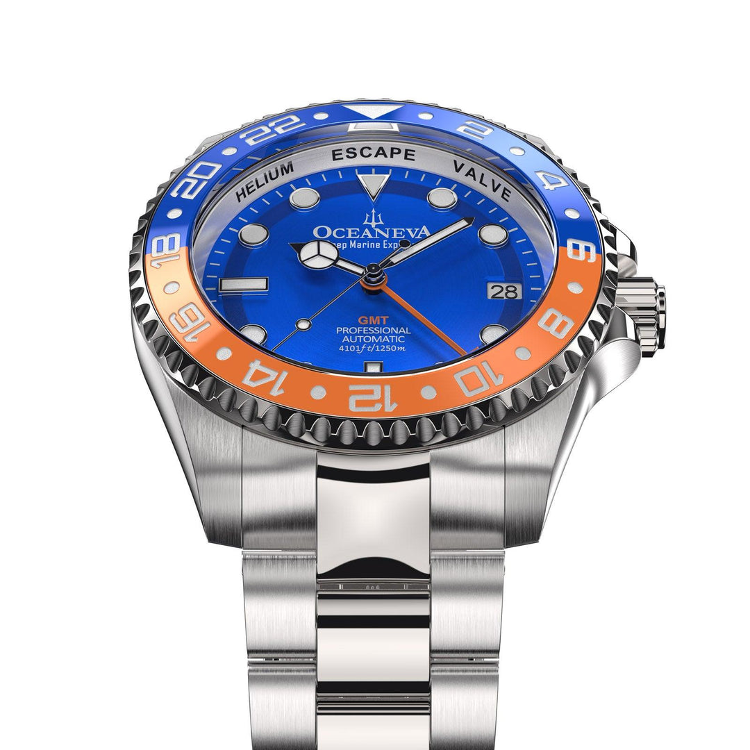 Oceaneva Deep Marine Explorer GMT Automatic 1250M Pro Diver Blue