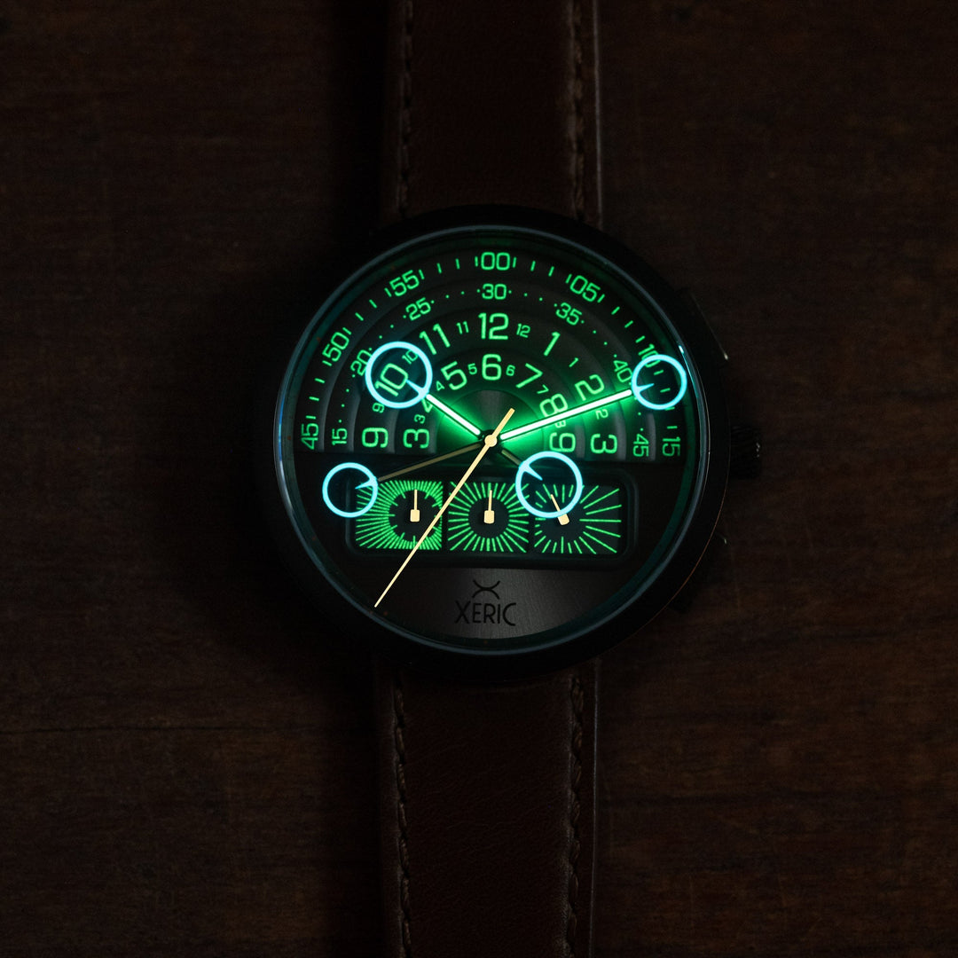 Xeric Halograph II Chrono Gunmetal Brown | Xeric.com – Watches.com