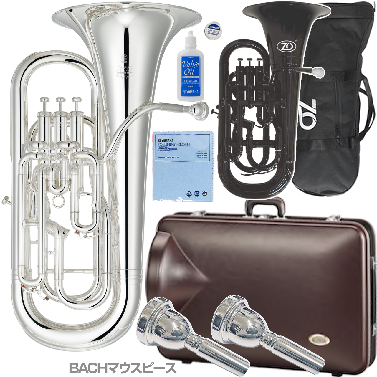 YAMAHA ヤマハ YEP-642S ユーフォニアム Neo 銀メッキ 4ピストン 太管