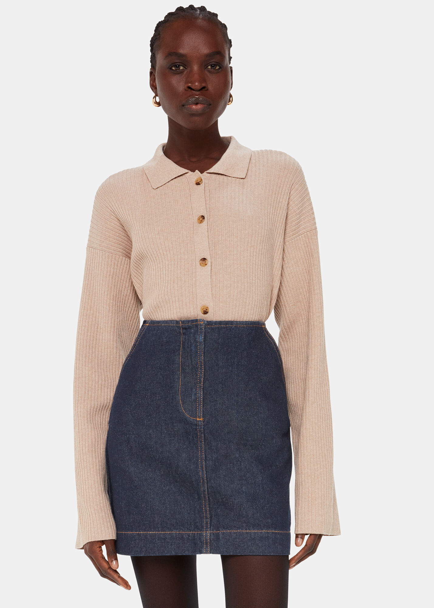 Dark Blue Denim Mini Skirt | Whistles US | Whistles US |