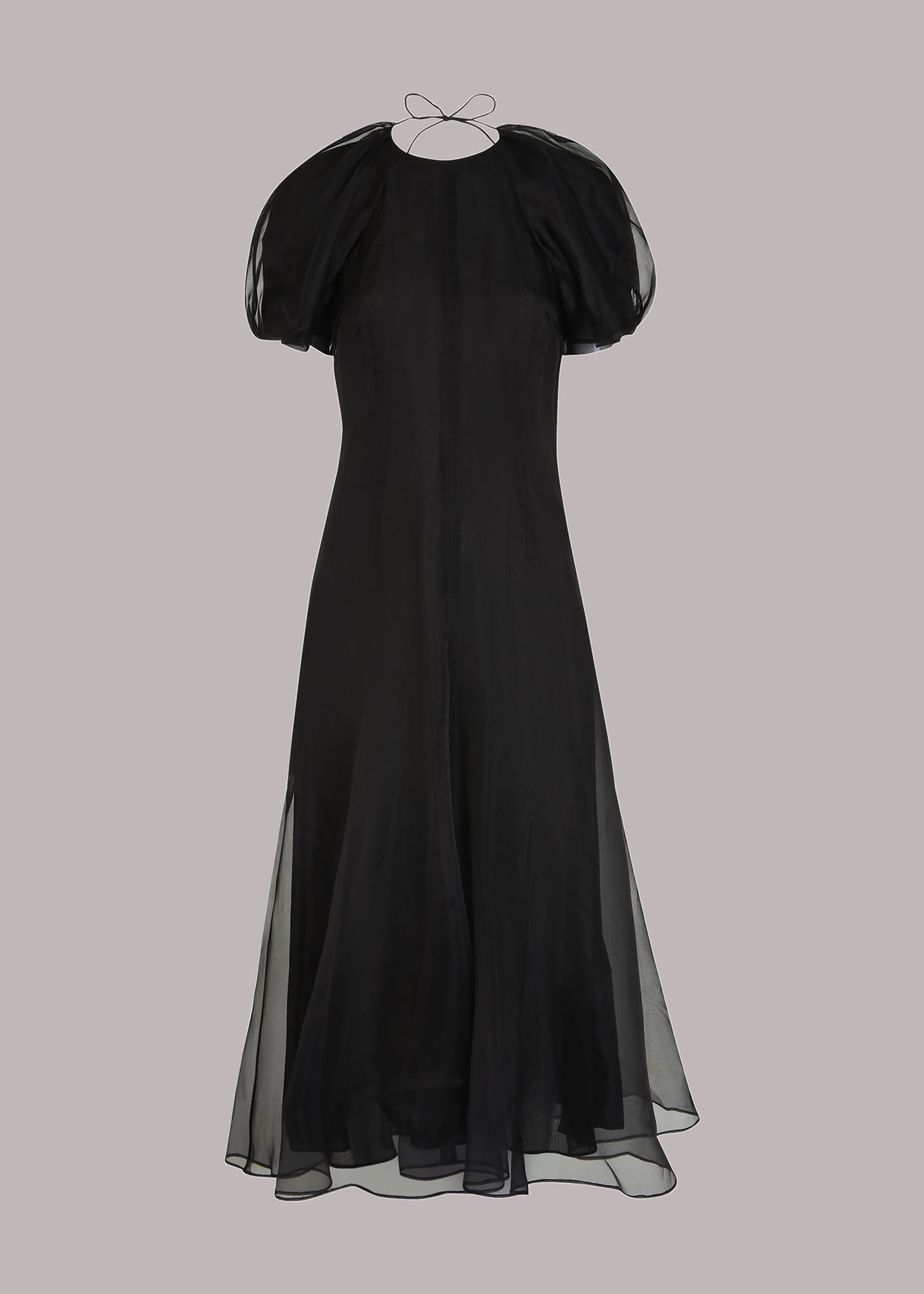 acka sheerpuffdress シアーパフドレス 黒 ブラック sheer shoulder