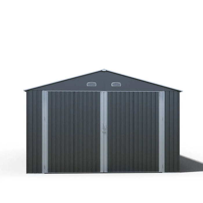 13' x 20' Metal Garage Shed with Double Front Doors, 7'9