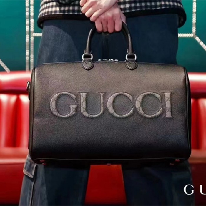ブラン ドGucci ボストンバッグ グッチトートバッグ PU革 大容量 旅行