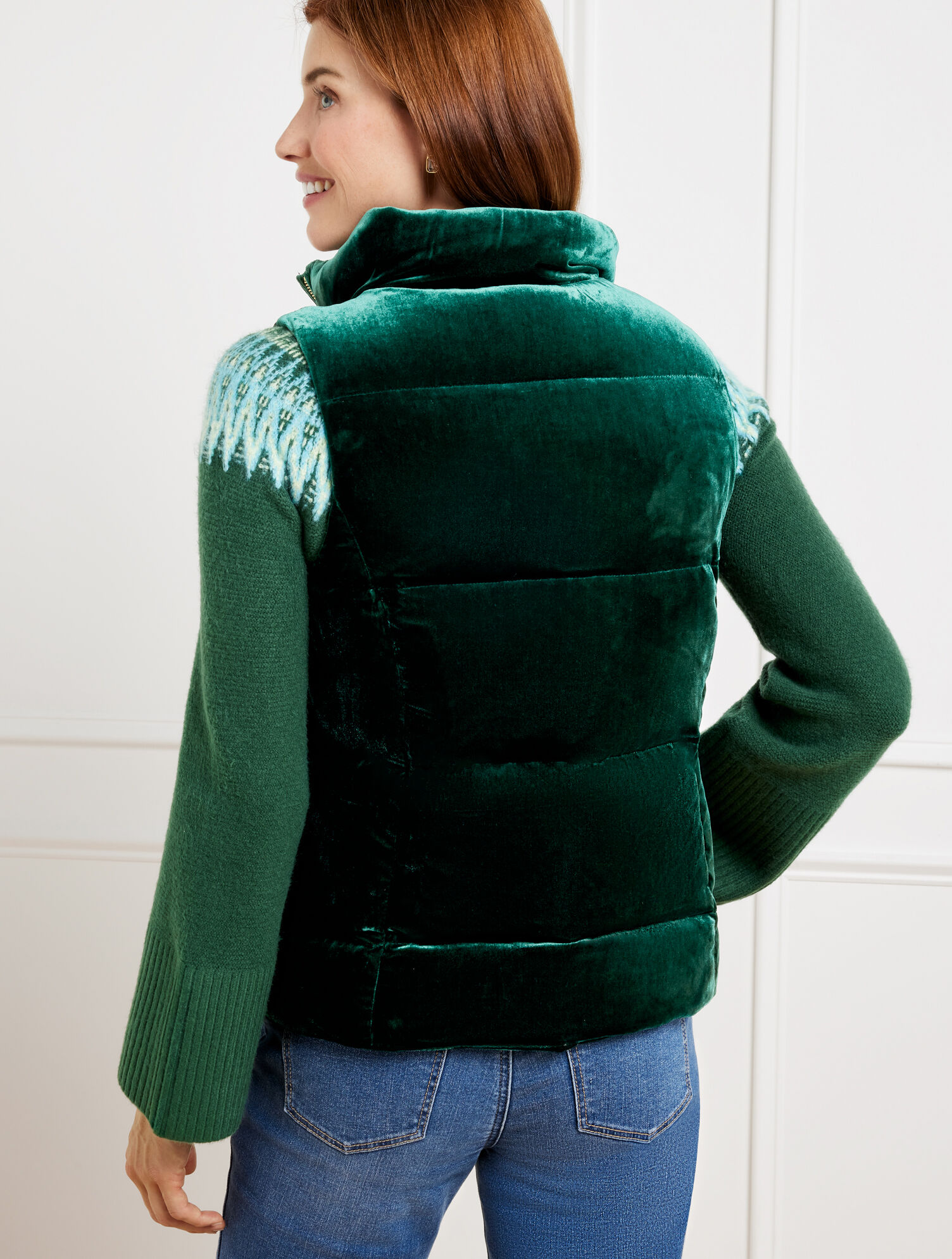 Effortless Velvet Down Puffer Vest | Talbots