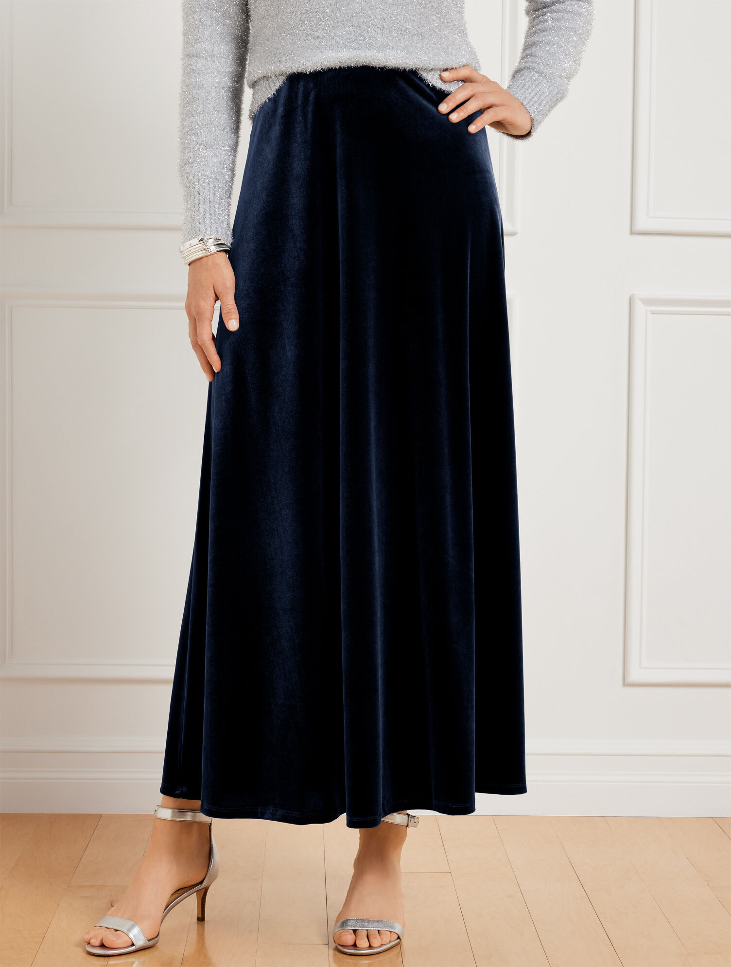 Velvet Maxi Slip Skirt | Talbots