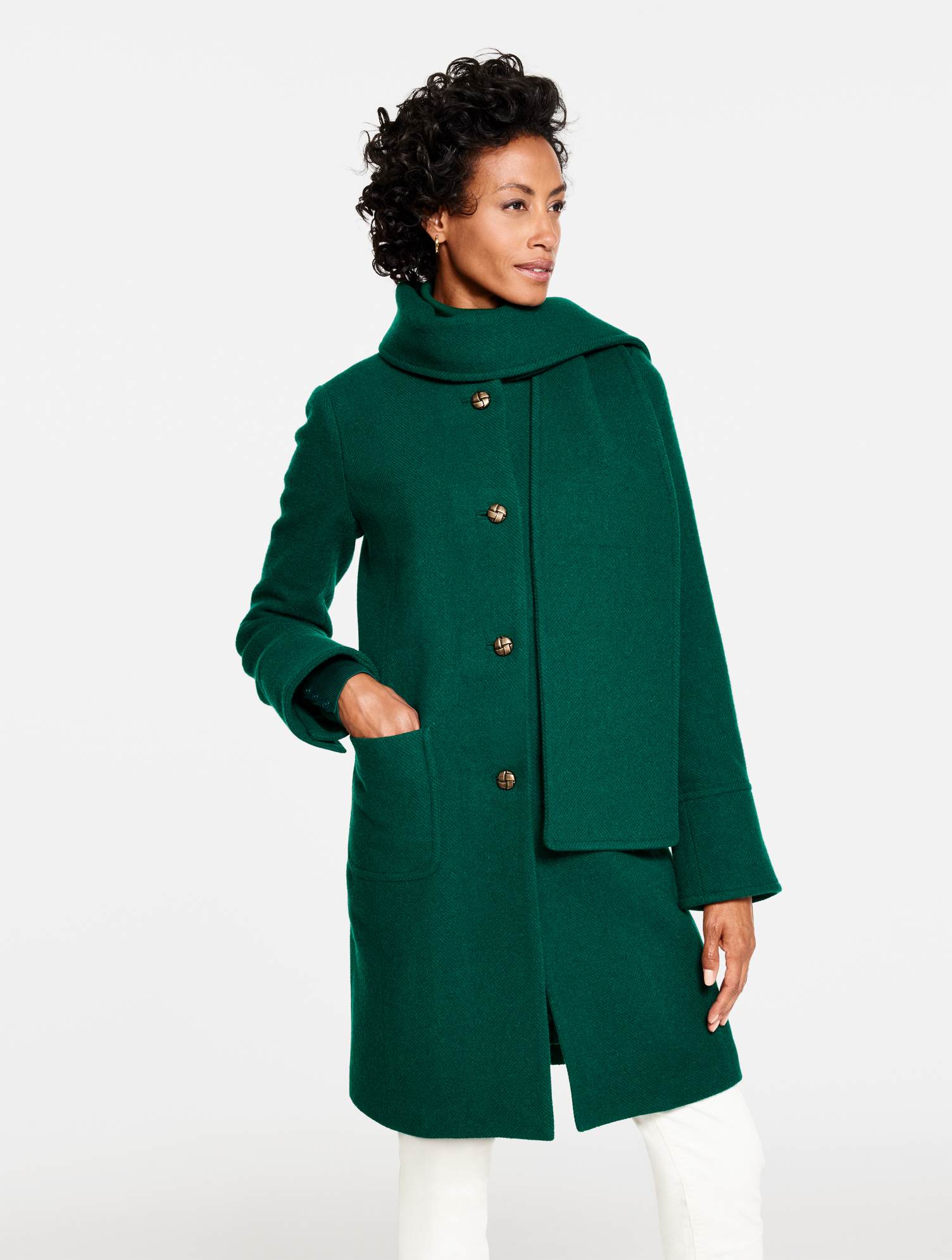 Italian Melton Wool Blend Coat | Talbots