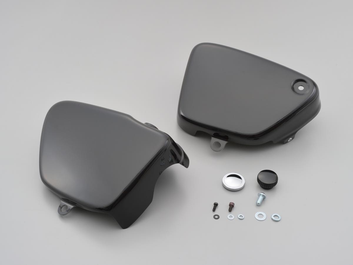W800、W650、W400のサイドカバーをW1オイルタンク風に！ - バイク