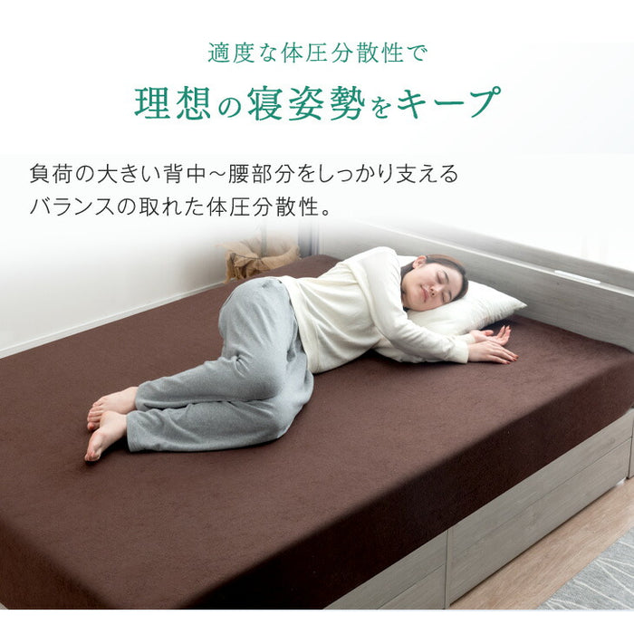 シングル］三つ折り or 一体型 超極厚20cm 「純」高反発マットレス 高